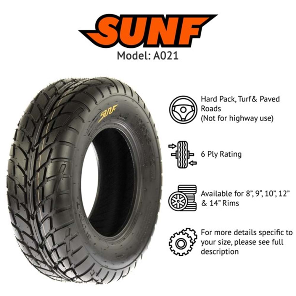 SunF 205/30-12 A021 Racing ATV - Golf Arabası Lastiği