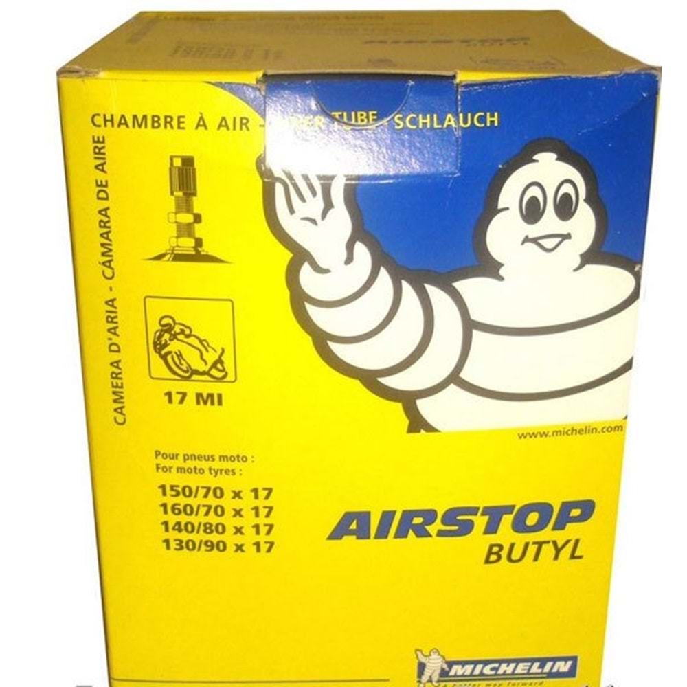 Michelin Airstop 17 MI 130/90-17 Düz Supaplı İç Lastik