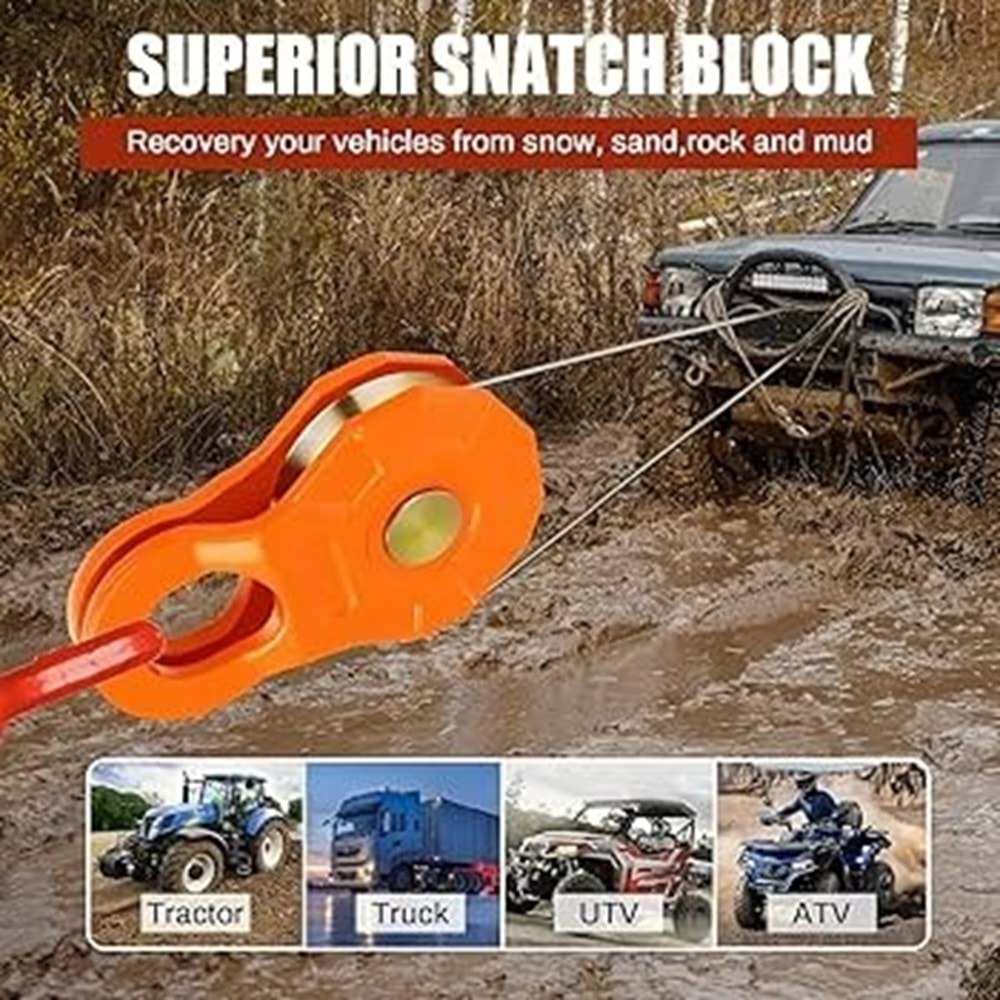 Hunter Vinç Makarası Snatch Block 8 Ton