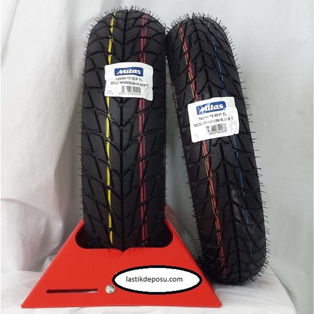 Mitas Takım 4 Mevsim Honda Spacy Lastik 90/90-12 ve 3.50-10 MC20 Ön Arka Set