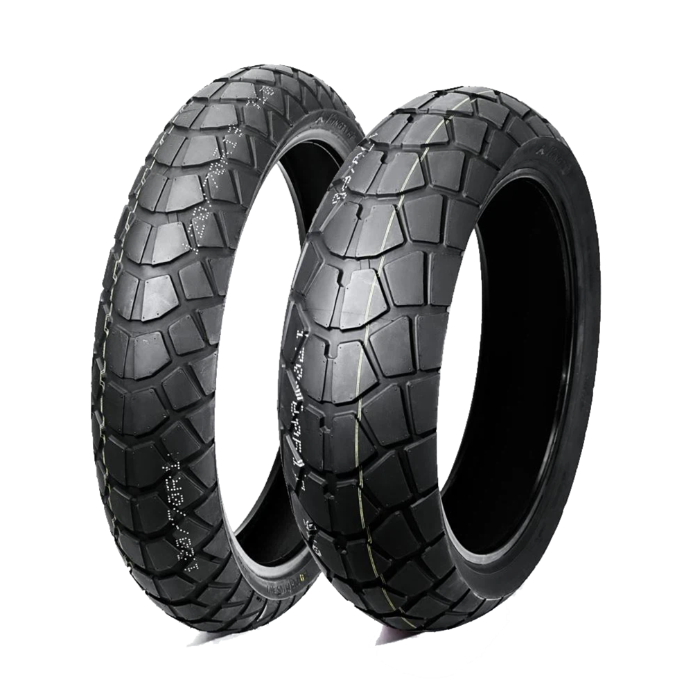 Kingtyre Set 90/90R21 ve 130/80R17 K66 Motosiklet Ön Arka Takım Lastik
